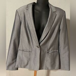 NWOT John Meyer’s Collection Career gray lined single breasted blazer jacket